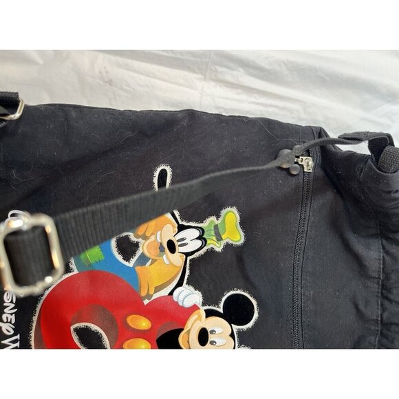 Walt Disney World Backpack Micky Mouse Printed Black Canvas Fabric - Picture 12 of 13